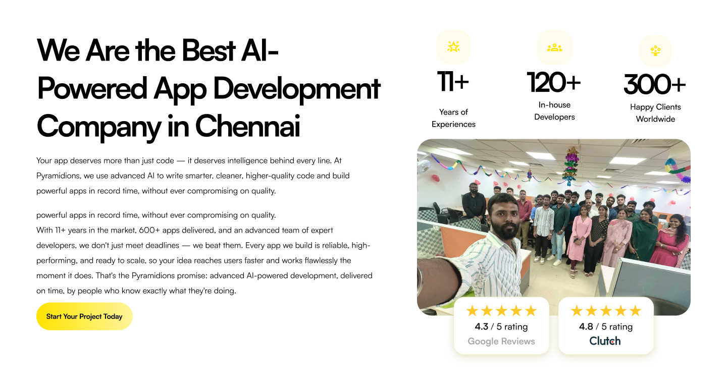 Pyramidion team working on AI-powered mobile apps